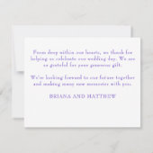 Carte de remerciements photo Mariage moderne (Dos)