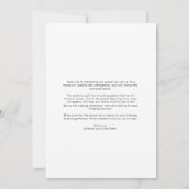 Carte de remerciements photo Mariage moderne (Dos)