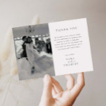 Carte de remerciements photo Mariage moderne<br><div class="desc">Carte de remerciements mariage minimaliste et moderne. Pour une personnalisation plus avancée de cette conception,  par exemple la modification de la disposition,  de la police ou de la taille du texte,  cliquez sur le bouton "PERSONNALISER" ci-dessus. Veuillez me contacter pour toute question !</div>