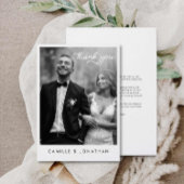 Carte de remerciements photo Mariage moderne