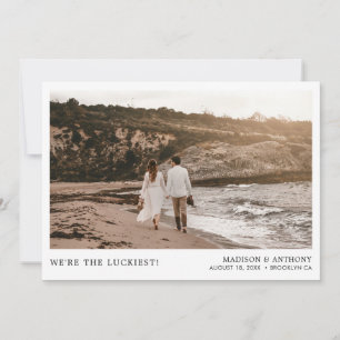 Carte De Remerciements Photo Mariage moderne simple