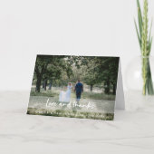 Carte De Remerciements Photo mariage | Moderne Stylish Les invités aiment (Devant)