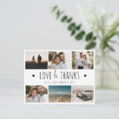 Carte de remerciements photo mariage Multi photo (Debout devant)