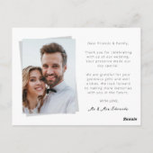 Carte de remerciements photo mariage Multi photo (Dos)