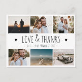 Carte de remerciements photo mariage Multi photo (Devant)