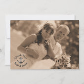 Carte de remerciements photo Mariage Nautique (Devant)