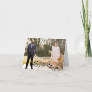 Carte de remerciements photo Mariage personnalisé