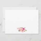 Carte de remerciements photo Mariage rose de couro (Dos)