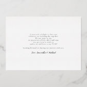 Carte de remerciements photo Mariage rose Gold Foi (Verso)