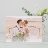 Carte de remerciements photo Mariage rose Gold Foi (Debout devant)