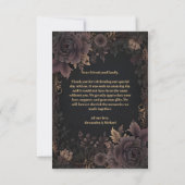 Carte De Remerciements Photo mariage royal gothique victorien (Dos)