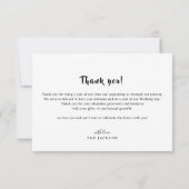 Carte de remerciements photo Mariage simple (Dos)