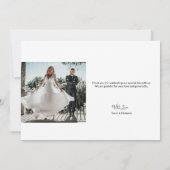 Carte De Remerciements Photo Mariage simple et chic (Dos)