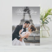 Carte de remerciements photo Mariage Toile & Calli (Debout devant)