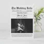 Carte de remerciements photo Mariage unique du jou (Debout devant)