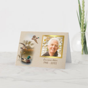 Carte de remerciements photo Memorial