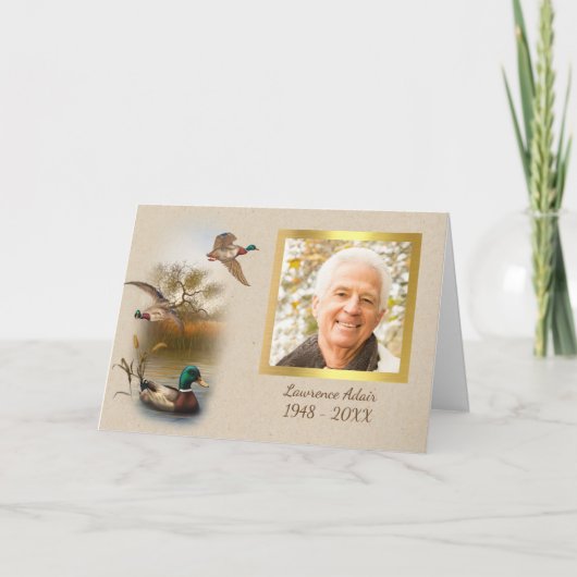 Carte de remerciements photo Memorial (Devant)