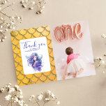 Carte De Remerciements Photo Mermaid Under the Sea Gold Parties scintilla<br><div class="desc">Express votre gratitude avec notre Photo Mermaid 1er anniversaire fête "ONEder The Sea" Carte de remerciements. Ce n'est pas seulement une carte de remerciements, c'est votre message sincère à ceux qui ont rendu votre premier anniversaire spécial. Prenez un moment pour réfléchir et express vos remerciements pour l'amour et le soutien...</div>