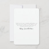 Carte De Remerciements Photo minimale Sympathy Funeral (Dos)