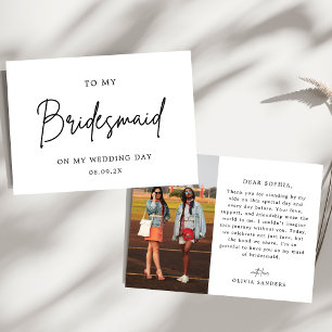 Carte De Remerciements Photo Minimaliste Chic À Mon Mariage D'Épouse