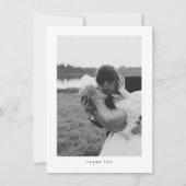 Carte de remerciements photo minimaliste Mariage (Devant)