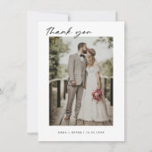 Carte de remerciements photo minimaliste Mariage (Devant)