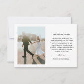 Carte de remerciements photo minimaliste Mariage (Dos)