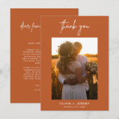 Carte de remerciements photo minimaliste Mariage (Devant / Derrière)