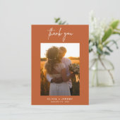 Carte de remerciements photo minimaliste Mariage (Debout devant)