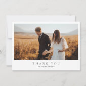 Carte de remerciements photo minimaliste Mariage (Devant)