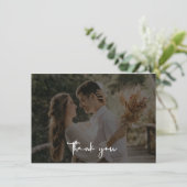 Carte de remerciements photo minimaliste Mariage s (Debout devant)