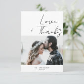 Carte de remerciements photo minimaliste moderne (Debout devant)