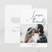 Carte de remerciements photo minimaliste moderne (Devant / Derrière)