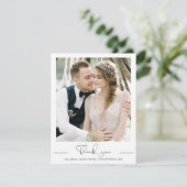 Carte de remerciements photo minimaliste moderne (Debout devant)