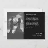 Carte De Remerciements Photo minimaliste moderne (Dos)