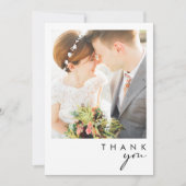 Carte de remerciements photo minimaliste moderne (Devant)