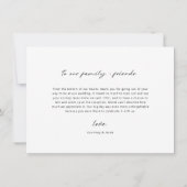 Carte de remerciements photo minimaliste moderne M (Dos)