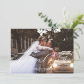 Carte de remerciements photo minimaliste moderne m (Debout devant)