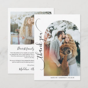 Carte de remerciements photo minimaliste moderne M