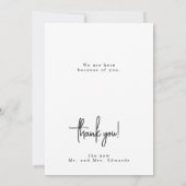 Carte de remerciements photo minimaliste simple (Dos)