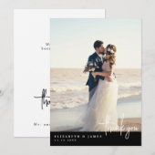 Carte de remerciements photo minimaliste simple (Devant / Derrière)