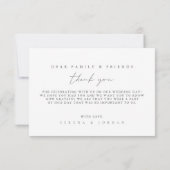 Carte de remerciements photo minimaliste simple (Dos)