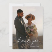 Carte de remerciements photo minimaliste simple (Devant)