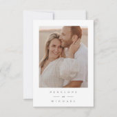 Carte de remerciements photo minimaliste simple Ma (Devant)