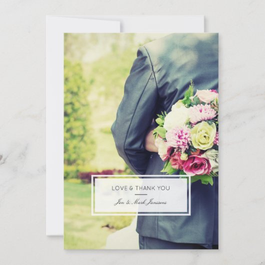 Carte De Remerciements Photo moderne (Devant)