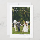 Carte De Remerciements Photo moderne à la main (Devant)