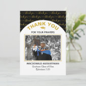 Carte de remerciements photo moderne Black Gold (Debout devant)