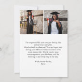 Carte De Remerciements Photo moderne branchée (Dos)