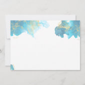 Carte de remerciements photo moderne Elegant Blue (Dos)