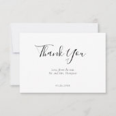 Carte de remerciements photo moderne élégant noir (Devant)